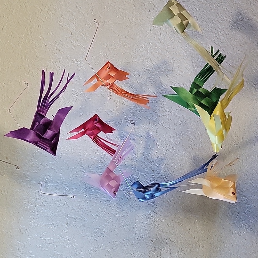 Colorful Baby Ribbon Fish Mobile Handmade